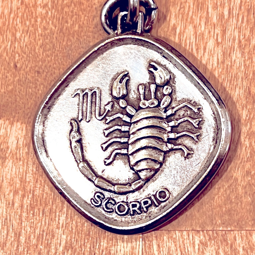 Scorpio Silver Zodiac Pendant / Medallion